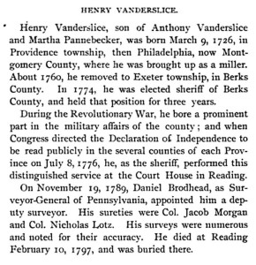 1894 entry on Vanderslice
